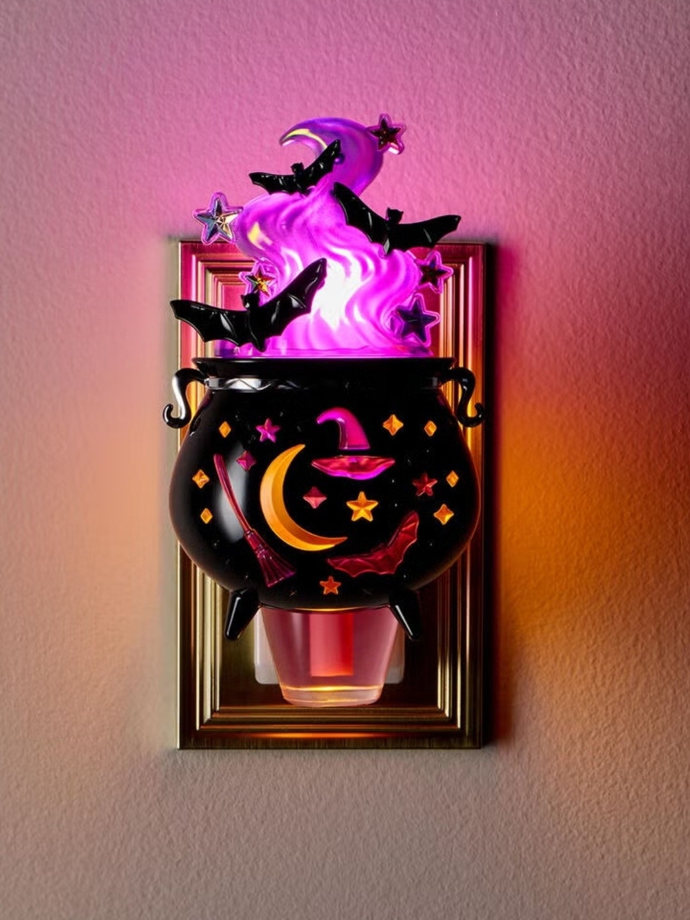 B&BW Scent Control Halloween Cauldron Wallflower Plug Night Light Fragrance Diff